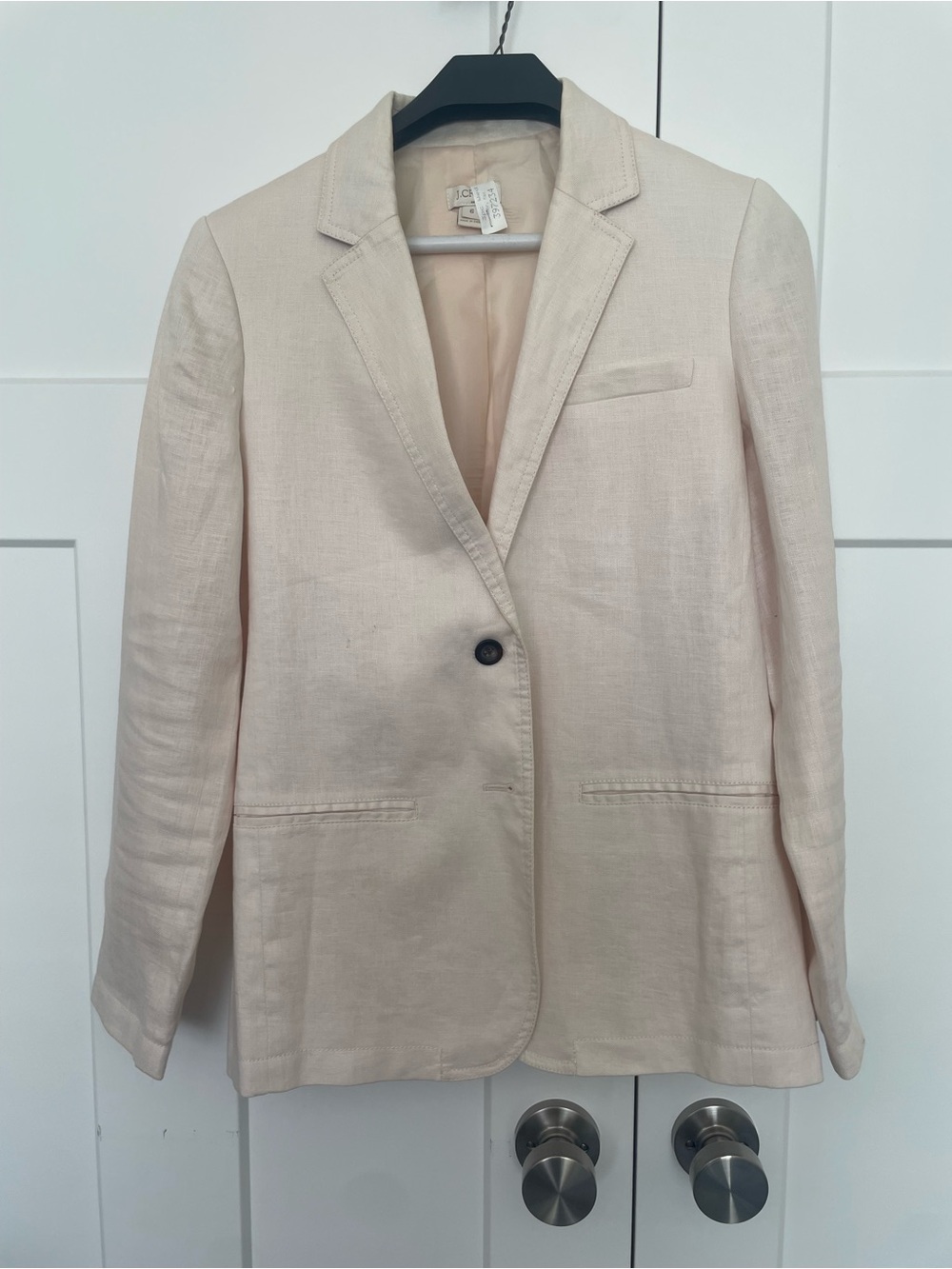 J. Crew Factory Pale Blush Linen Blazer